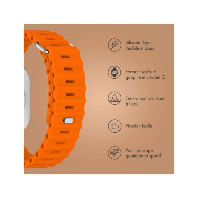 Accezz Ocean bandje Apple Watch | 38/40/41/42 mm - Oranje