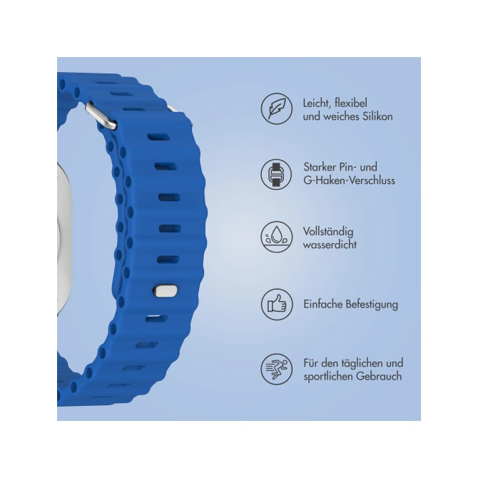 Accezz Ocean bandje Apple Watch | 38/40/41/42 mm - Royal Blue