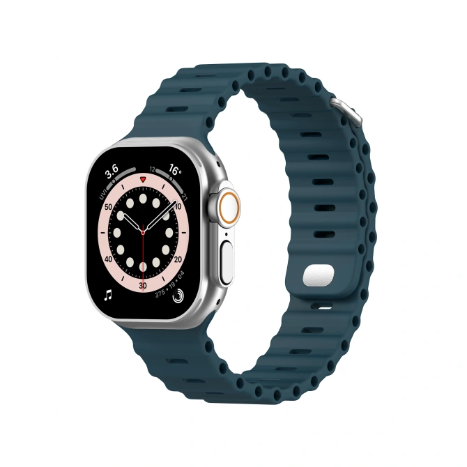 Accezz Ocean bandje Apple Watch | 44/45/46/49 mm - Abyss Blue