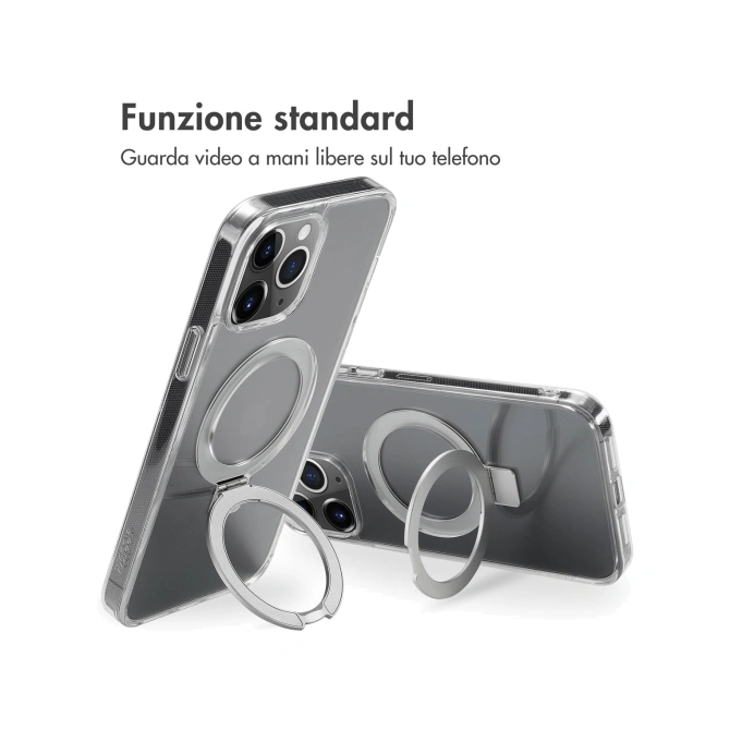 Accezz Ring Stand Backcover met MagSafe Apple iPhone 13 Pro Max - Transparant