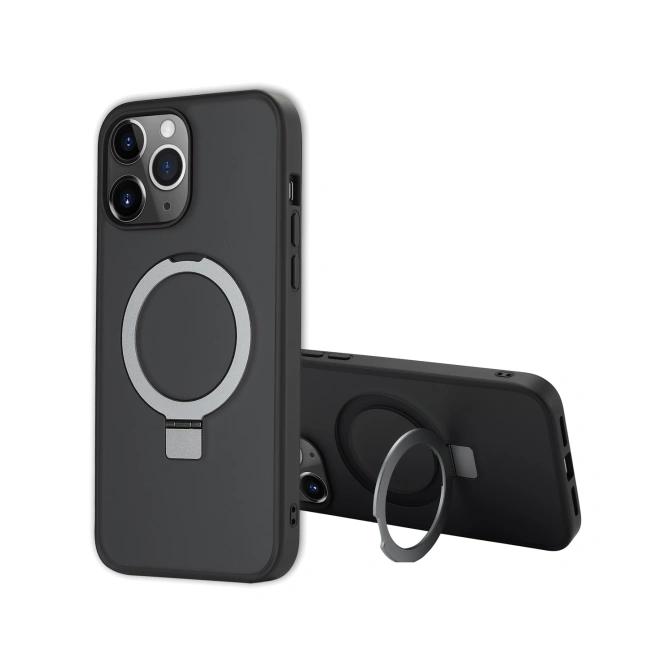 Accezz Ring Stand Backcover met MagSafe Apple iPhone 13 Pro Max - Zwart