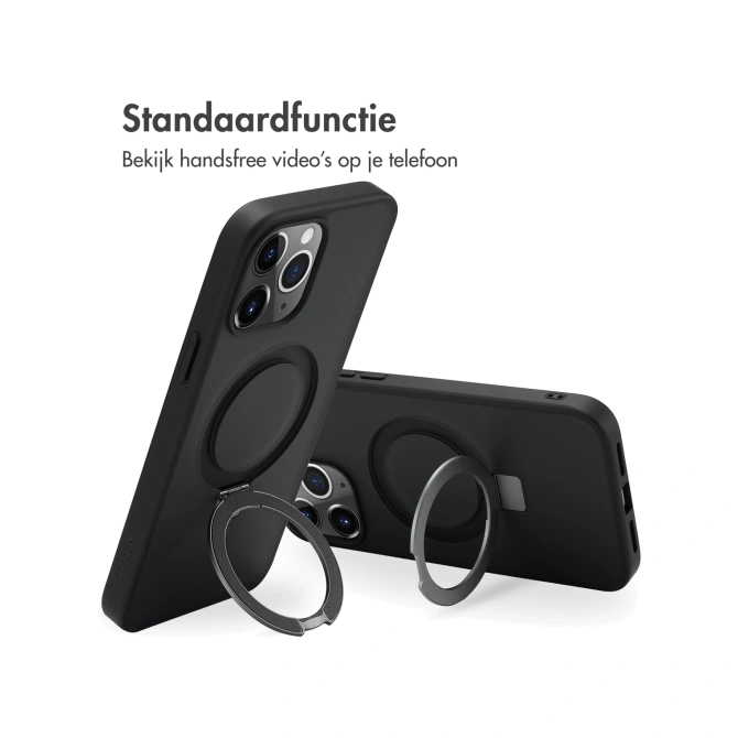 Accezz Ring Stand Backcover met MagSafe Apple iPhone 13 Pro Max - Zwart