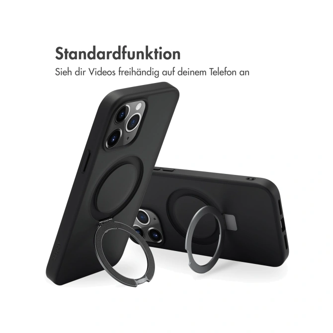 Accezz Ring Stand Backcover met MagSafe Apple iPhone 13 Pro Max - Zwart