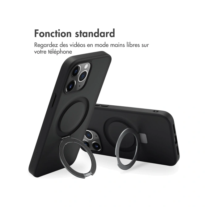 Accezz Ring Stand Backcover met MagSafe Apple iPhone 13 Pro Max - Zwart