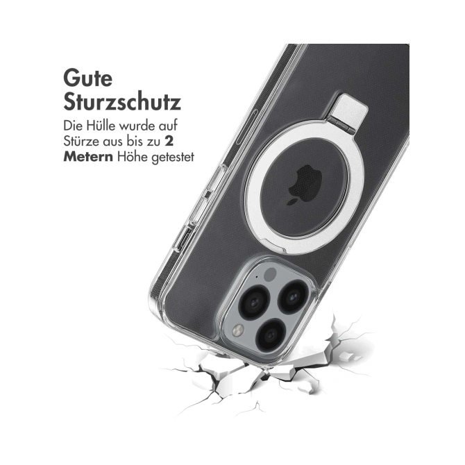 Accezz Ring Stand Backcover met MagSafe Apple iPhone 13 Pro - Transparant