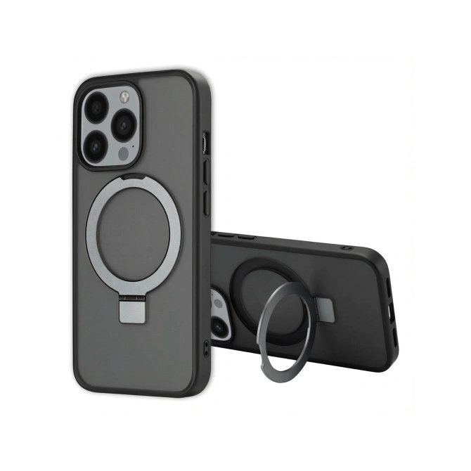Accezz Ring Stand Backcover met MagSafe Apple iPhone 13 Pro - Zwart