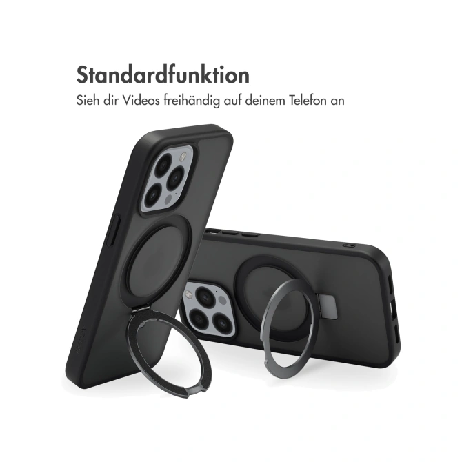 Accezz Ring Stand Backcover met MagSafe Apple iPhone 13 Pro - Zwart