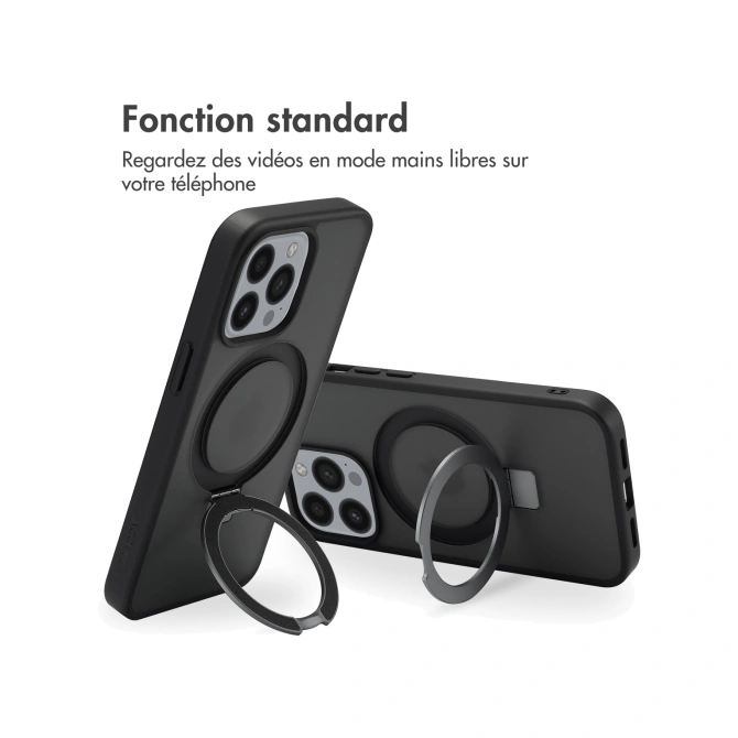Accezz Ring Stand Backcover met MagSafe Apple iPhone 13 Pro - Zwart