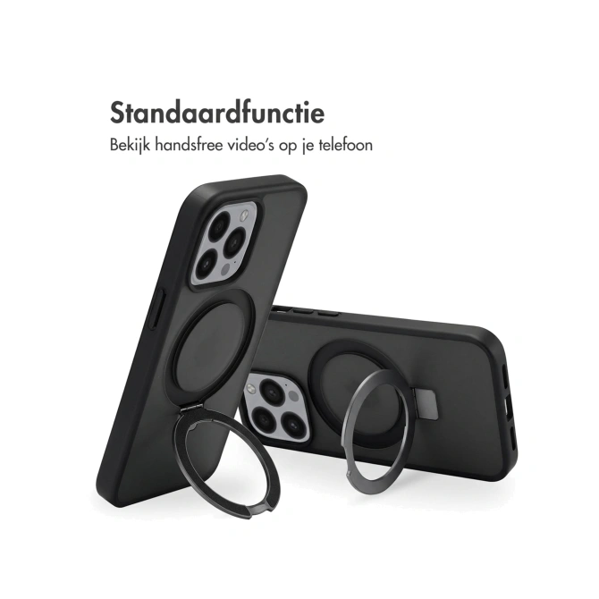 Accezz Ring Stand Backcover met MagSafe Apple iPhone 13 Pro - Zwart