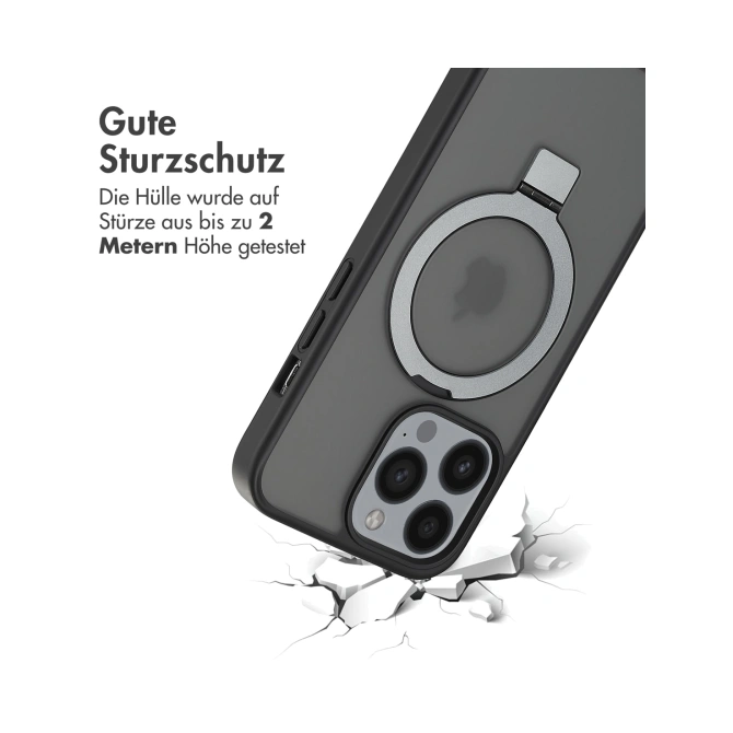 Accezz Ring Stand Backcover met MagSafe Apple iPhone 13 Pro - Zwart