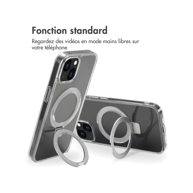 Accezz Ring Stand Backcover met MagSafe Apple iPhone 13 - Transparant