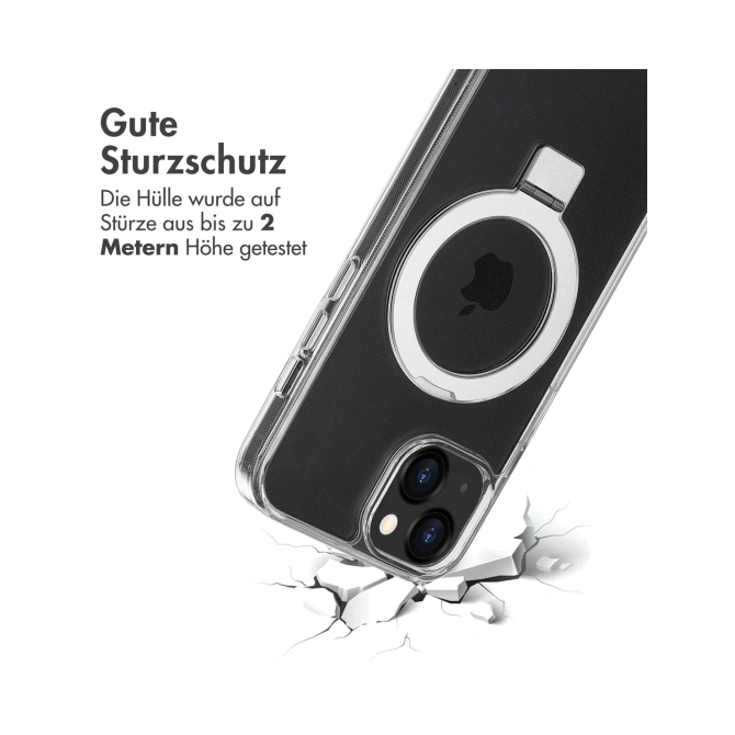 Accezz Ring Stand Backcover met MagSafe Apple iPhone 13 - Transparant