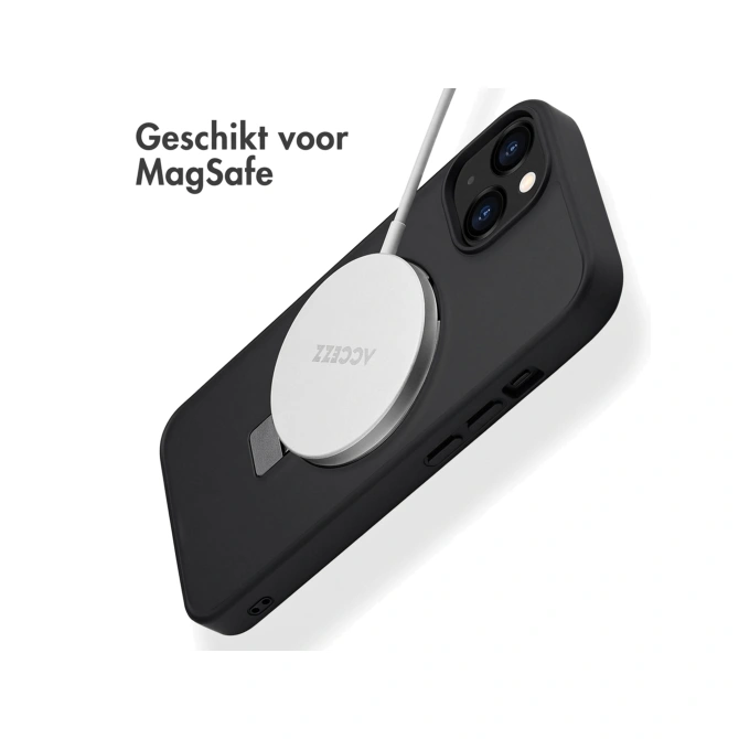 Accezz Ring Stand Backcover met MagSafe Apple iPhone 13 - Zwart