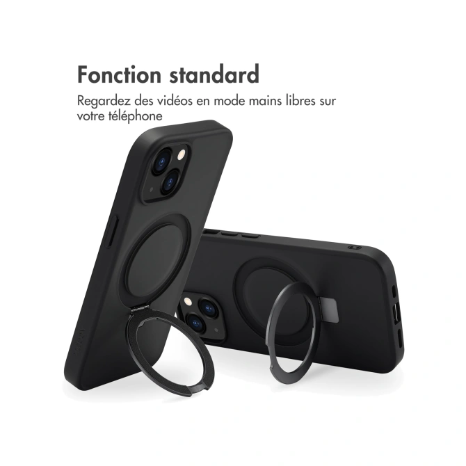 Accezz Ring Stand Backcover met MagSafe Apple iPhone 13 - Zwart