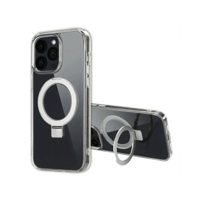 Accezz Ring Stand Backcover met MagSafe Apple iPhone 14 Pro Max - Transparant
