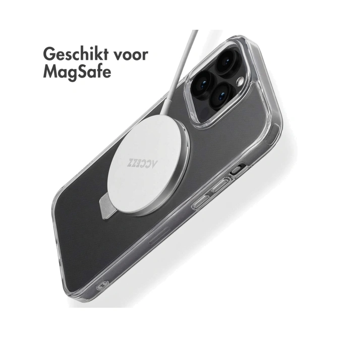 Accezz Ring Stand Backcover met MagSafe Apple iPhone 14 Pro Max - Transparant