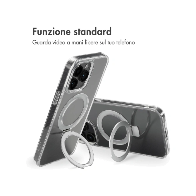 Accezz Ring Stand Backcover met MagSafe Apple iPhone 14 Pro Max - Transparant