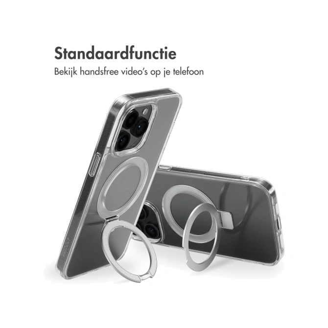 Accezz Ring Stand Backcover met MagSafe Apple iPhone 14 Pro Max - Transparant
