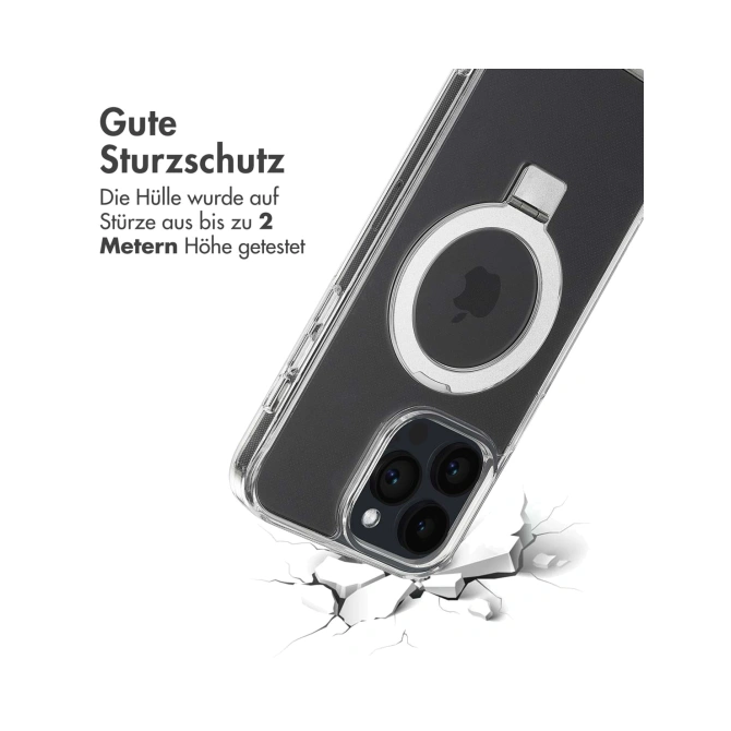 Accezz Ring Stand Backcover met MagSafe Apple iPhone 14 Pro Max - Transparant