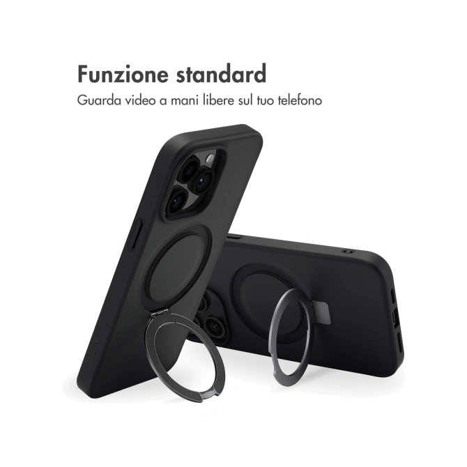 Accezz Ring Stand Backcover met MagSafe Apple iPhone 14 Pro Max - Zwart