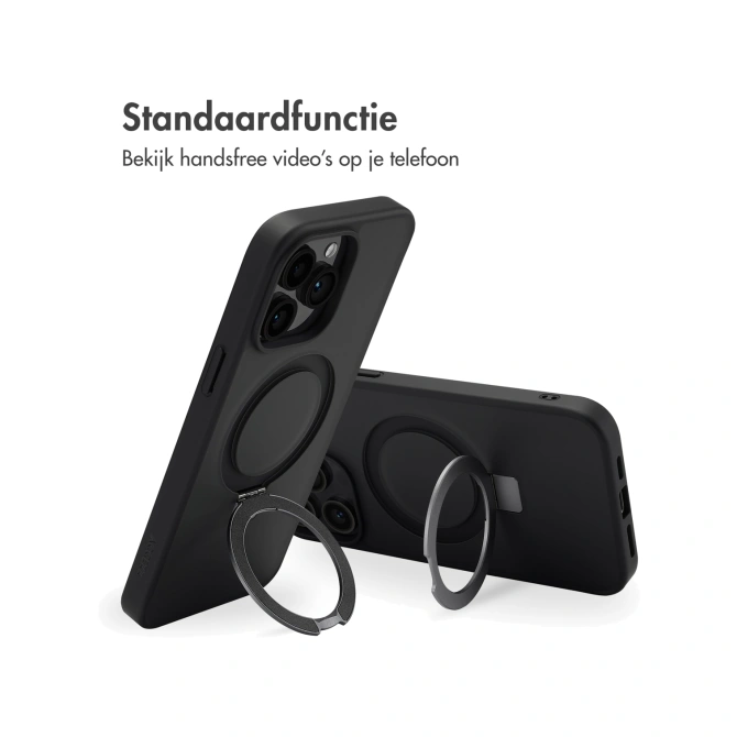 Accezz Ring Stand Backcover met MagSafe Apple iPhone 14 Pro Max - Zwart