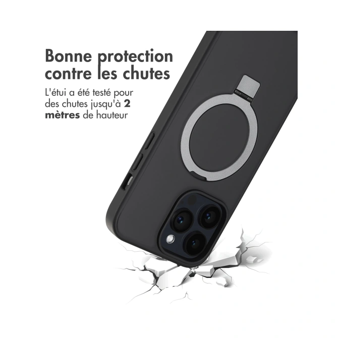 Accezz Ring Stand Backcover met MagSafe Apple iPhone 14 Pro Max - Zwart