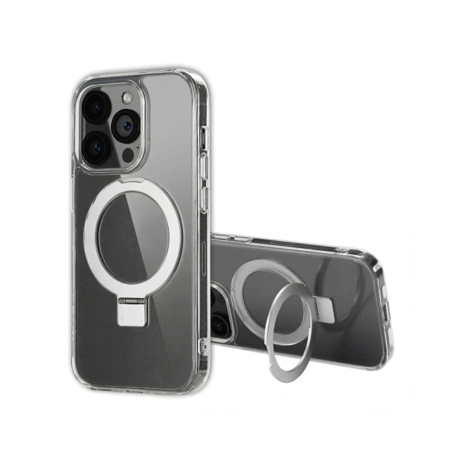 Accezz Ring Stand Backcover met MagSafe Apple iPhone 14 Pro - Transparant