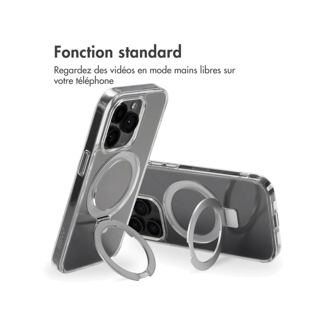 Accezz Ring Stand Backcover met MagSafe Apple iPhone 14 Pro - Transparant