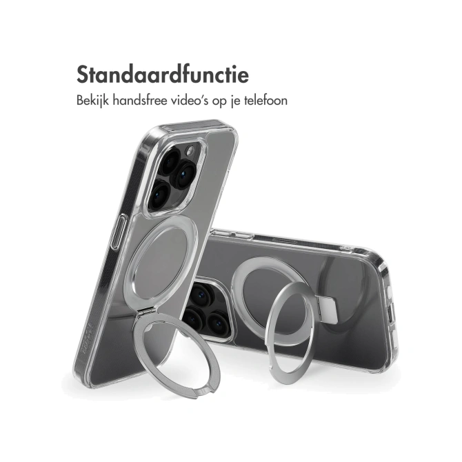 Accezz Ring Stand Backcover met MagSafe Apple iPhone 14 Pro - Transparant
