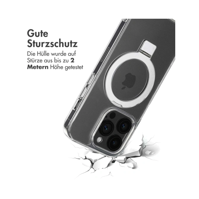 Accezz Ring Stand Backcover met MagSafe Apple iPhone 14 Pro - Transparant
