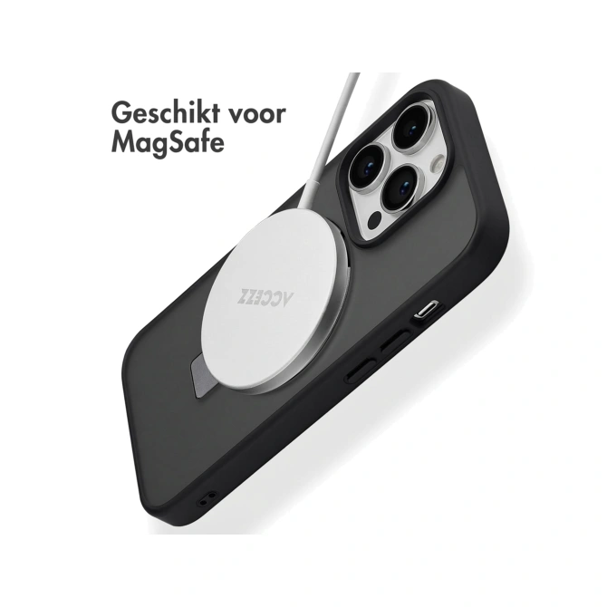 Accezz Ring Stand Backcover met MagSafe Apple iPhone 14 Pro - Zwart