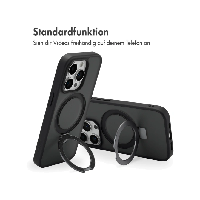 Accezz Ring Stand Backcover met MagSafe Apple iPhone 14 Pro - Zwart