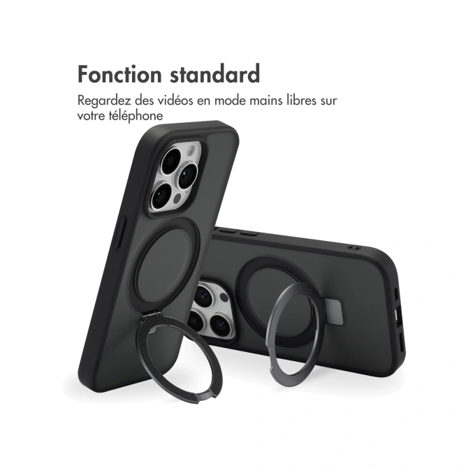 Accezz Ring Stand Backcover met MagSafe Apple iPhone 14 Pro - Zwart