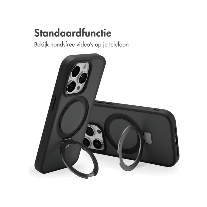 Accezz Ring Stand Backcover met MagSafe Apple iPhone 14 Pro - Zwart