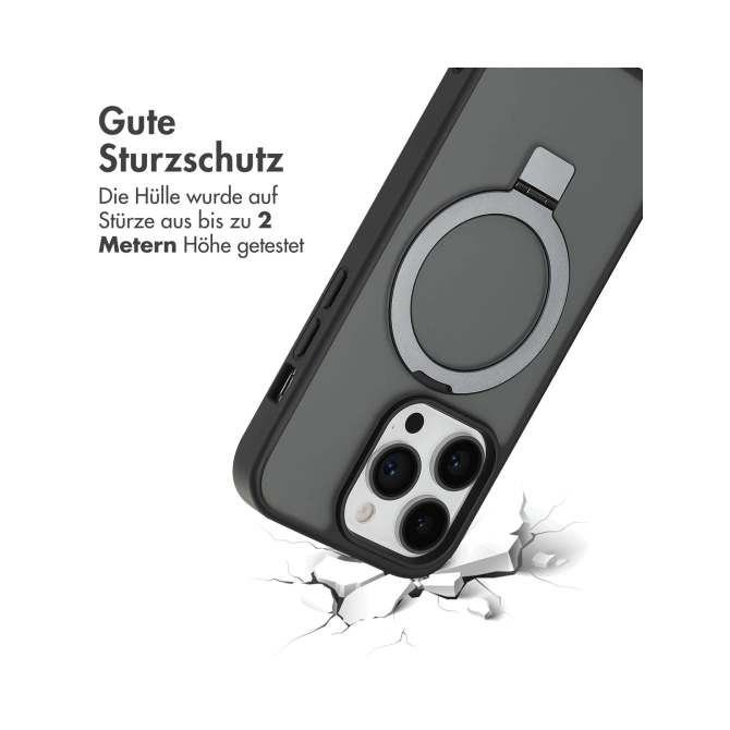 Accezz Ring Stand Backcover met MagSafe Apple iPhone 14 Pro - Zwart