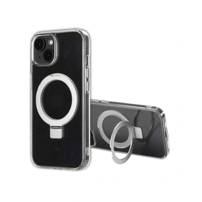 Accezz Ring Stand Backcover met MagSafe Apple iPhone 14 - Transparant