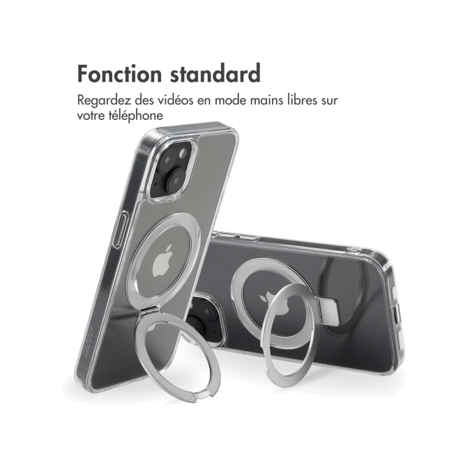 Accezz Ring Stand Backcover met MagSafe Apple iPhone 14 - Transparant