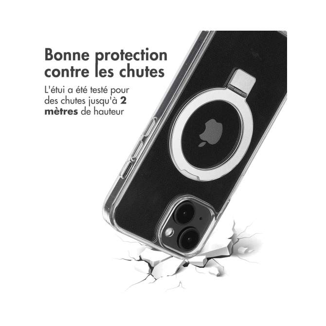 Accezz Ring Stand Backcover met MagSafe Apple iPhone 14 - Transparant