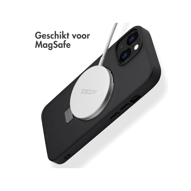 Accezz Ring Stand Backcover met MagSafe Apple iPhone 14 - Zwart