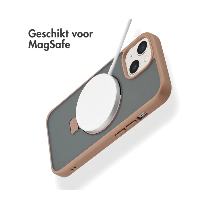 Accezz Ring Stand Backcover met MagSafe Apple iPhone 15 - Bruin