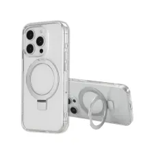 Accezz Ring Stand Backcover met MagSafe Apple iPhone 15 Pro - Transparant