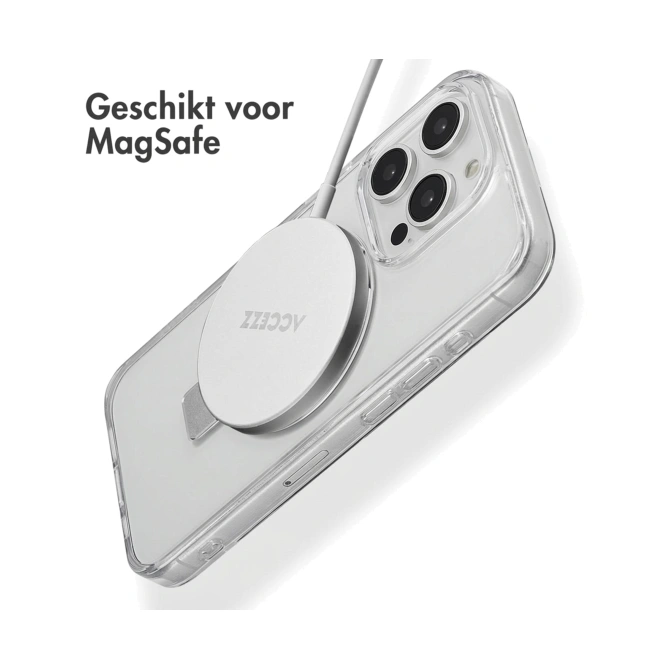 Accezz Ring Stand Backcover met MagSafe Apple iPhone 15 Pro - Transparant