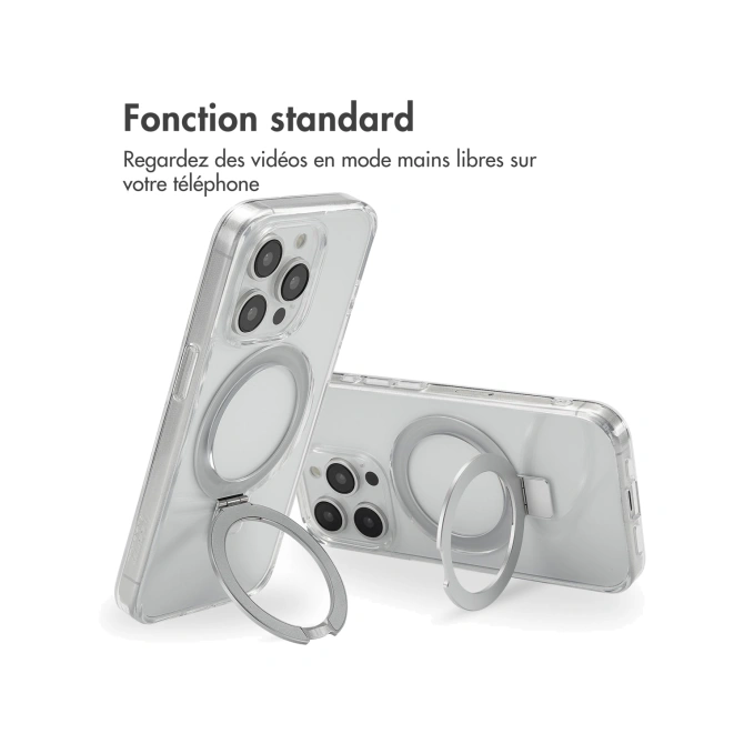 Accezz Ring Stand Backcover met MagSafe Apple iPhone 15 Pro - Transparant