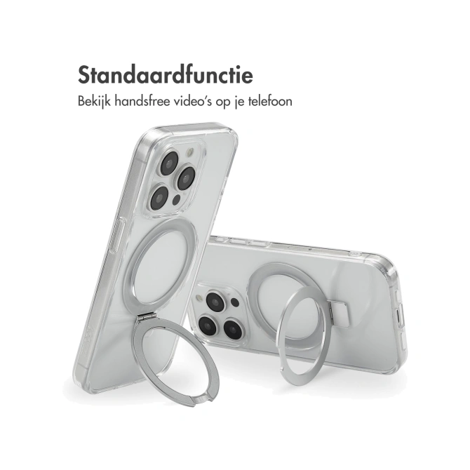 Accezz Ring Stand Backcover met MagSafe Apple iPhone 15 Pro - Transparant