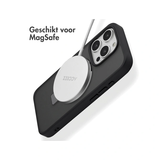 Accezz Ring Stand Backcover met MagSafe Apple iPhone 15 Pro - Zwart