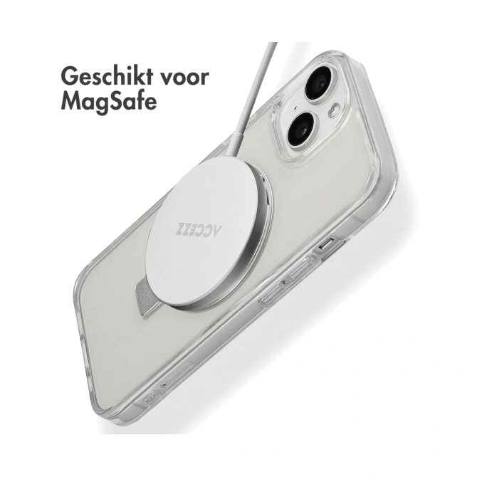 Accezz Ring Stand Backcover met MagSafe Apple iPhone 15 - Transparant