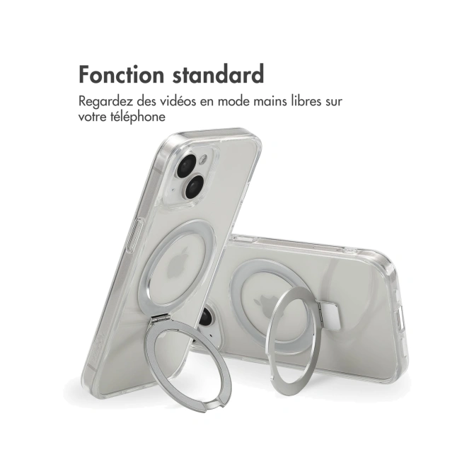 Accezz Ring Stand Backcover met MagSafe Apple iPhone 15 - Transparant