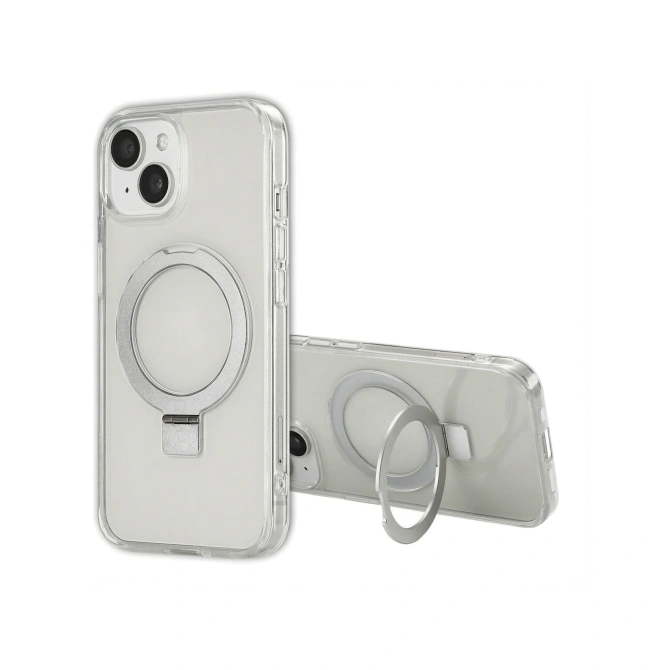 Accezz Ring Stand Backcover met MagSafe Apple iPhone 15 - Transparant