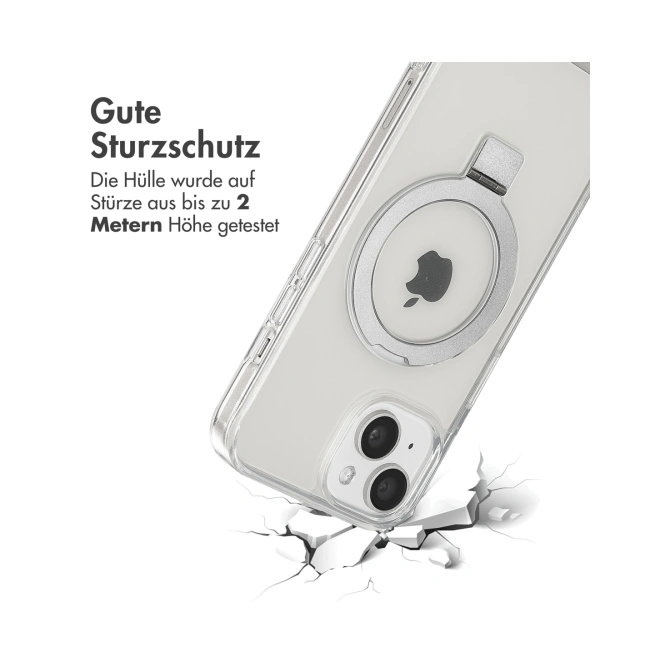 Accezz Ring Stand Backcover met MagSafe Apple iPhone 15 - Transparant