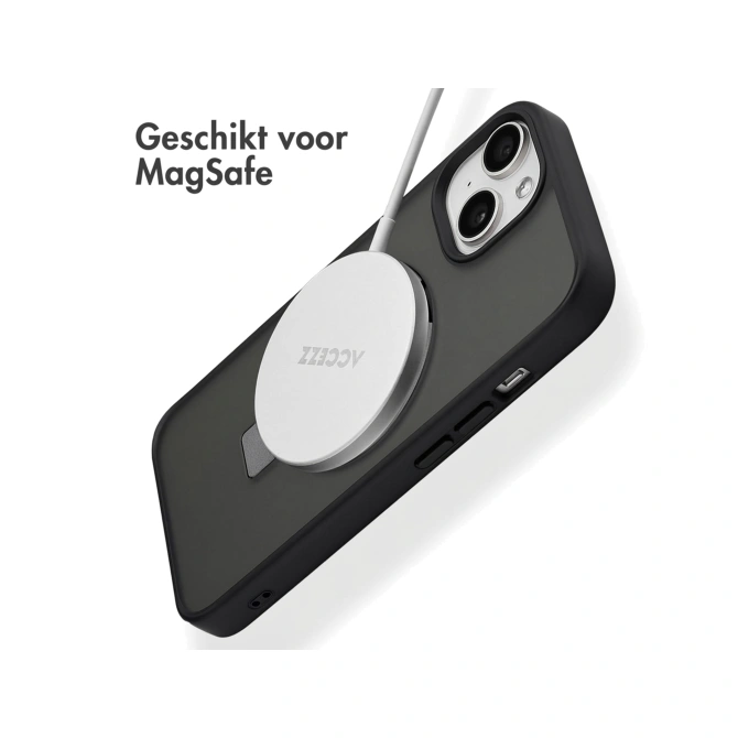 Accezz Ring Stand Backcover met MagSafe Apple iPhone 15 - Zwart